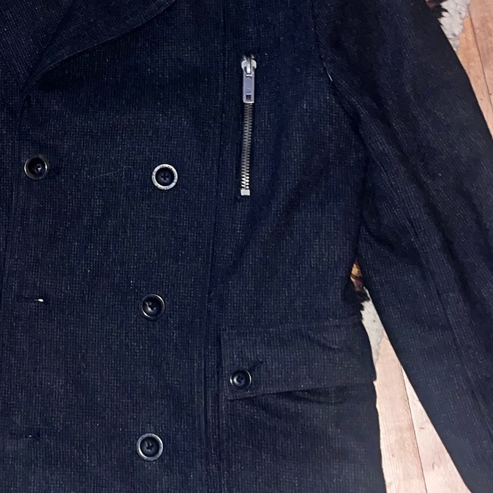 Jack&Jones Romeo WoolCoat -fully lined -detail!-heavy-pockets-EUC-Sz L 😍… - Picture 15 of 15